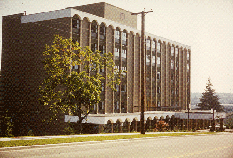 The outside of the Surrey Inn, 1970s.